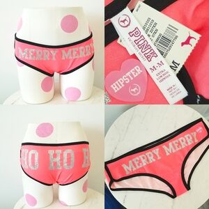 Victoria's Secret PINK Vintage Extra Low Rise Hipster Panty Graphic Glitter NWT